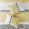 8 Piece Comforter Set yellow-polyester