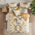 3 Piece Cotton Comforter Set yellow-cotton