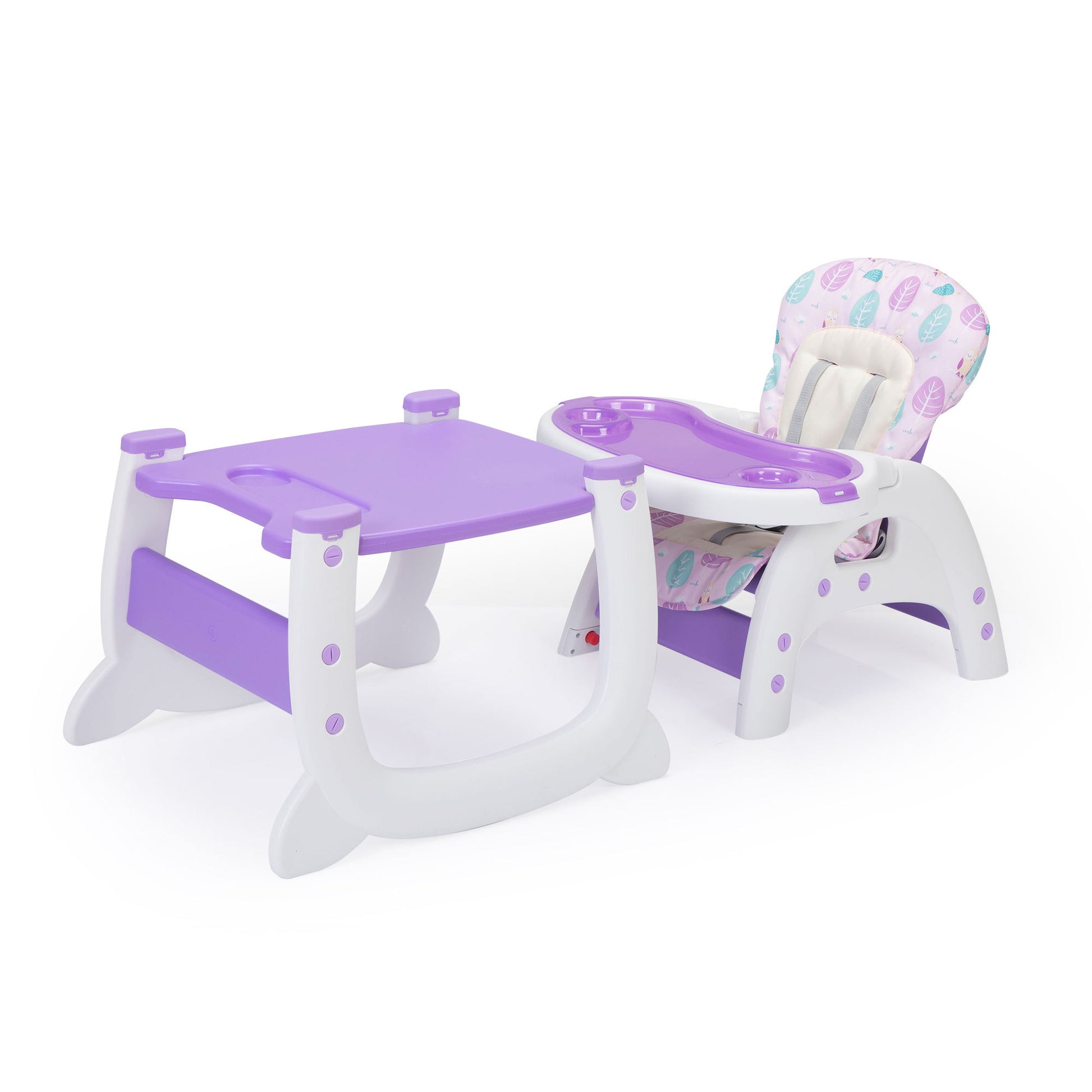 Convertible High Chair for Babies, Booster Seat with purple-polypropylene