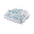 5 Piece Seersucker Comforter Set with Throw Pillows aqua-polyester