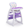 Convertible High Chair for Babies, Booster Seat with purple-polypropylene