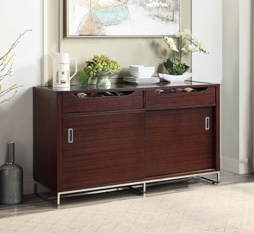 1pc Sideboard w Shelves Wine Storage Drawers