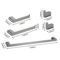 5 Piece Bathroom Hardware Set gunmetal-stainless steel