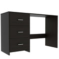 Berlin Three Drawers Desk - Black Mdf Engineered