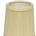 Hardback Chandelier Lampshade with Flame Clip Set of 6 white-broadcloth pleat