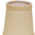 Slant Hardback Chandelier Lampshade with Flame Clip beige-linen