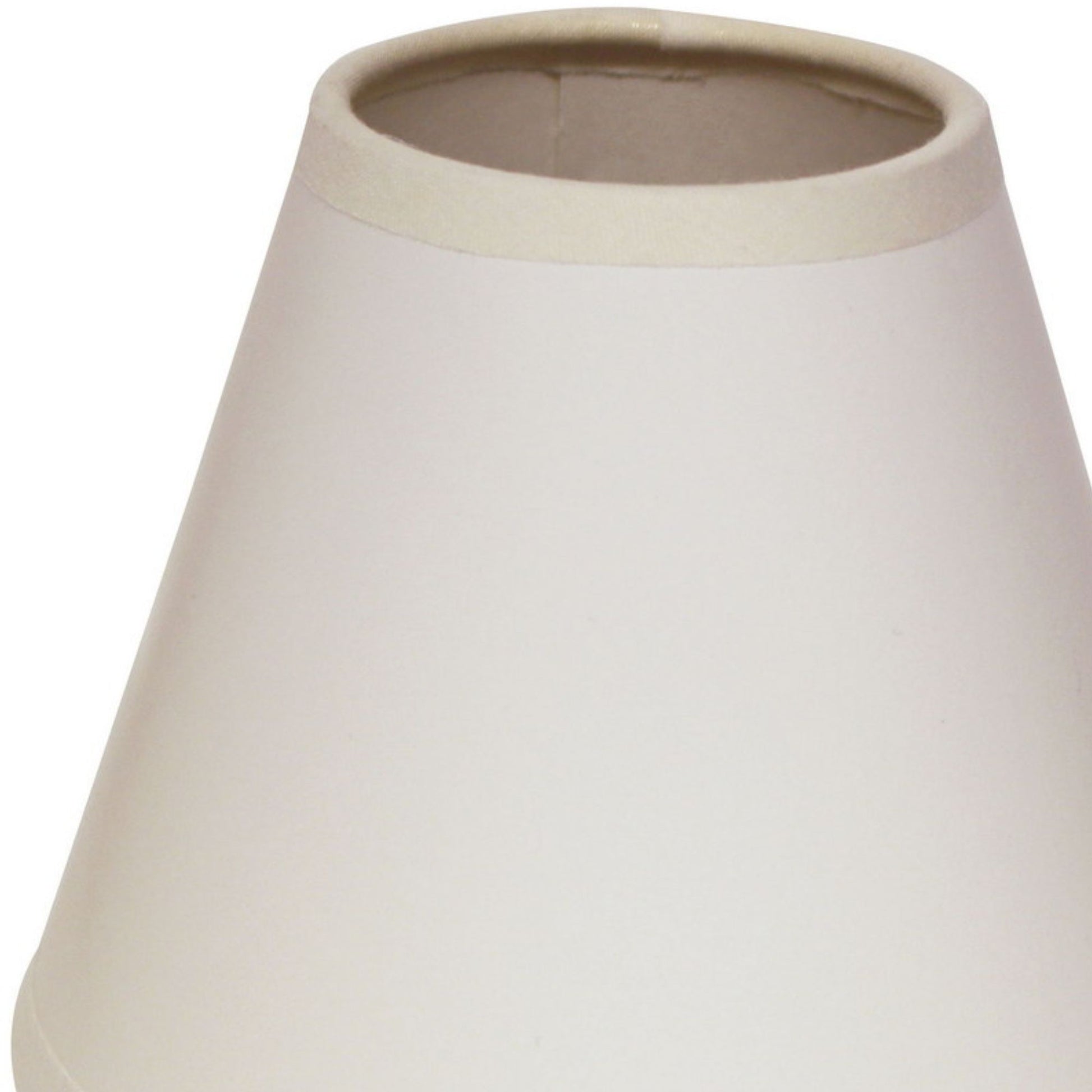 Slant Hardback Chandelier Lampshade with Flame Clip gloss white-parchment