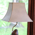 Slant Square Bell Hardback Lampshade with Washer gray-linen