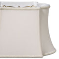 Slant Fancy Oblong Softback Lampshade with Washer cream-shantung