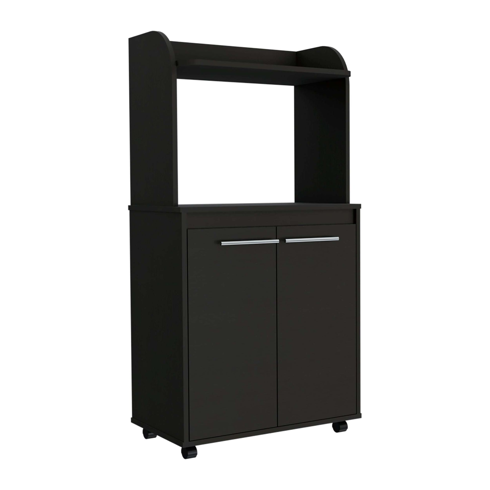 Rockford Kitchen Cart, Open Shelf, Double Door -