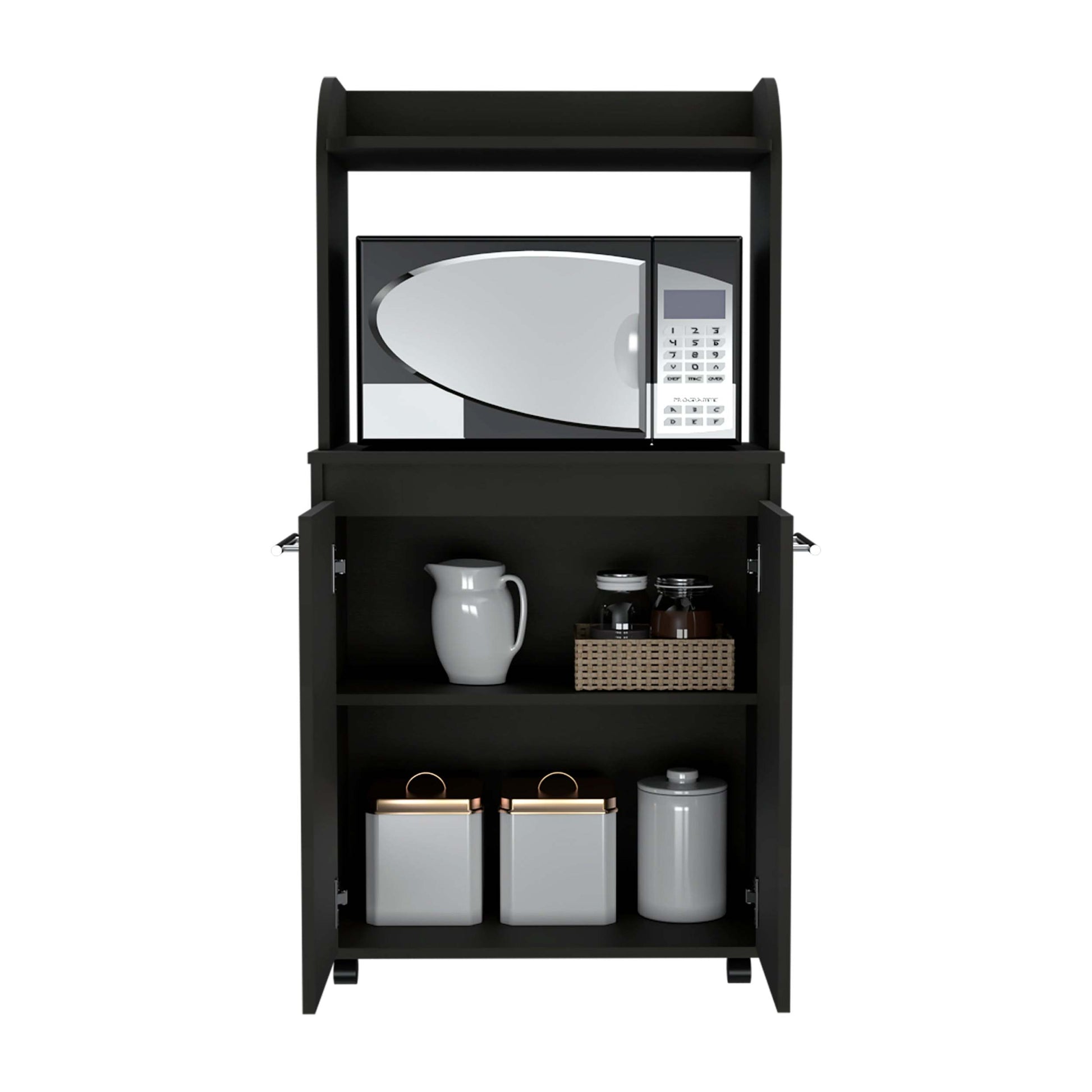 Rockford Kitchen Cart, Open Shelf, Double Door -