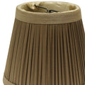 Slant Pencil Pleat Chandelier Lampshade with Bulb grey-taffeta