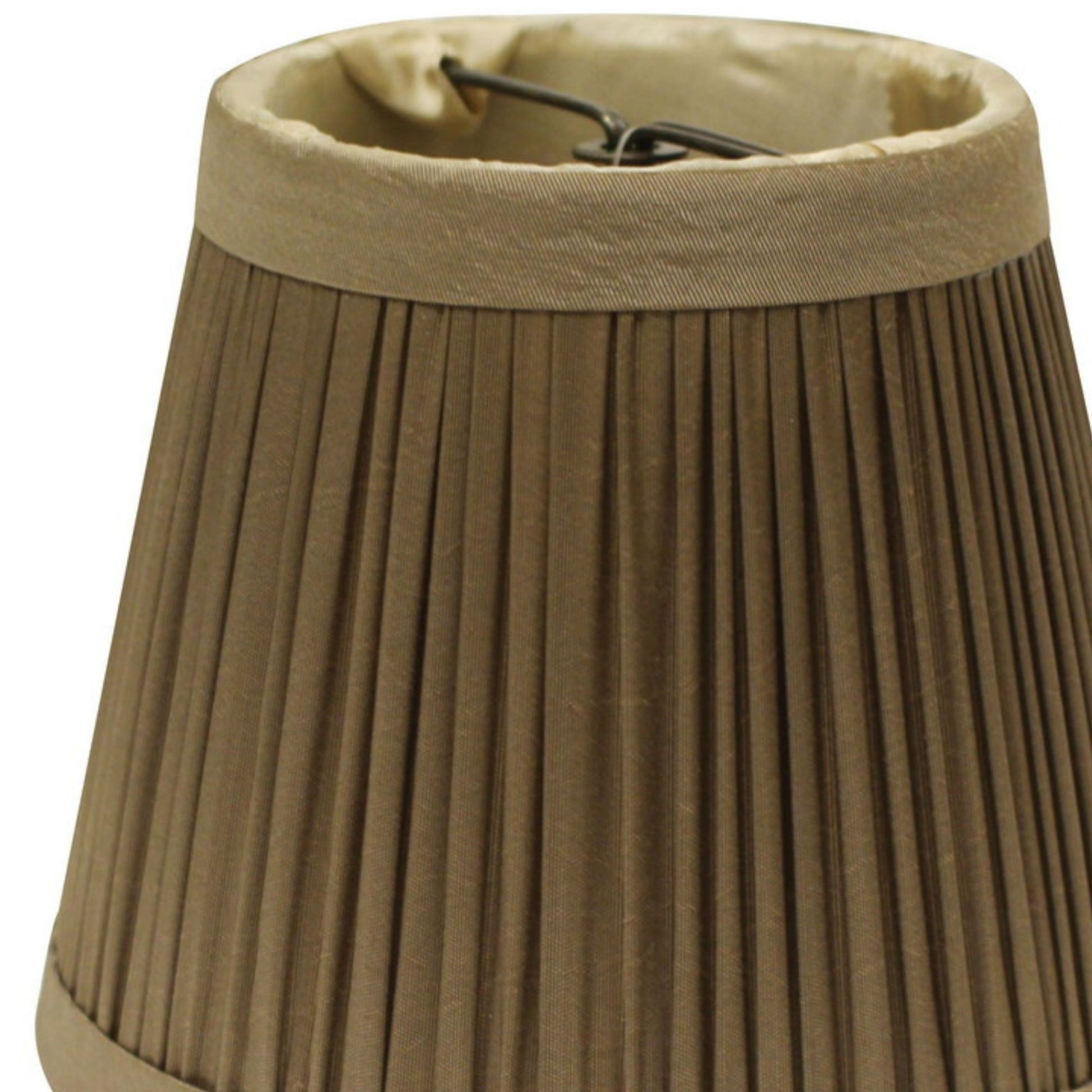 Slant Pencil Pleat Chandelier Lampshade with Bulb grey-taffeta