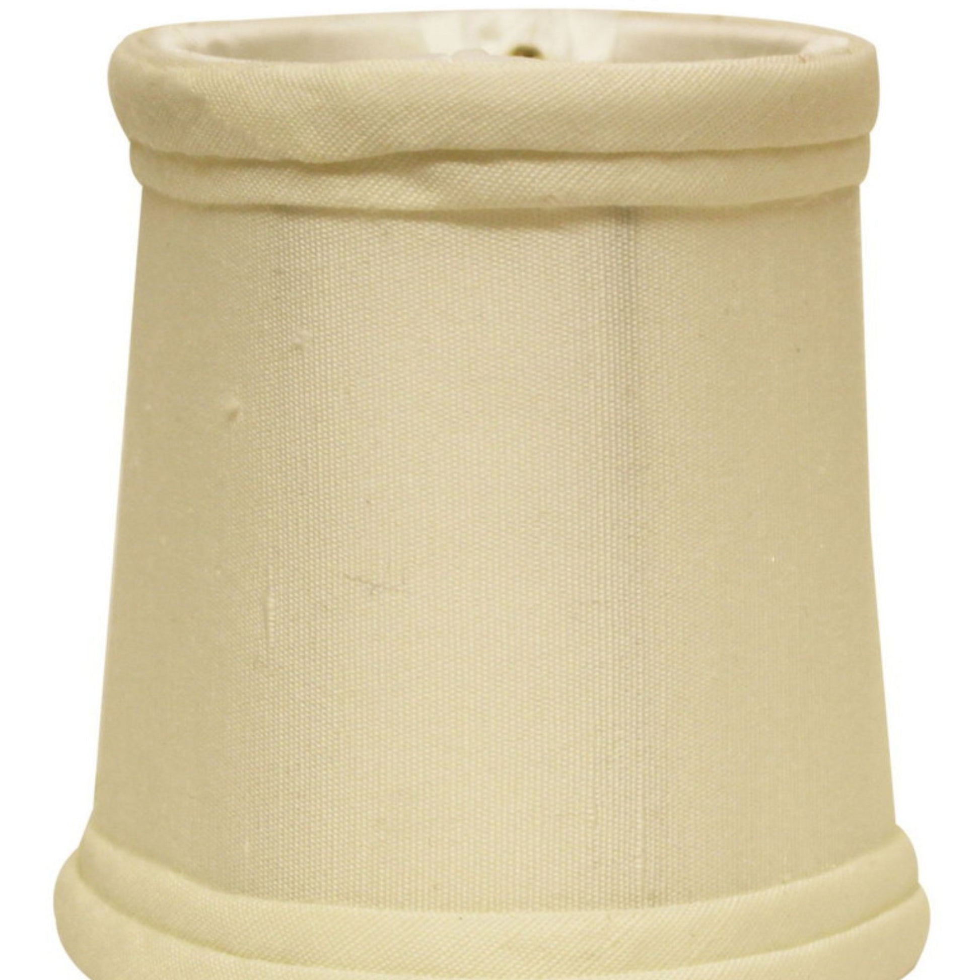 Slant Tissue Shantung Chandelier Lampshade with Flame white-tissue shantung