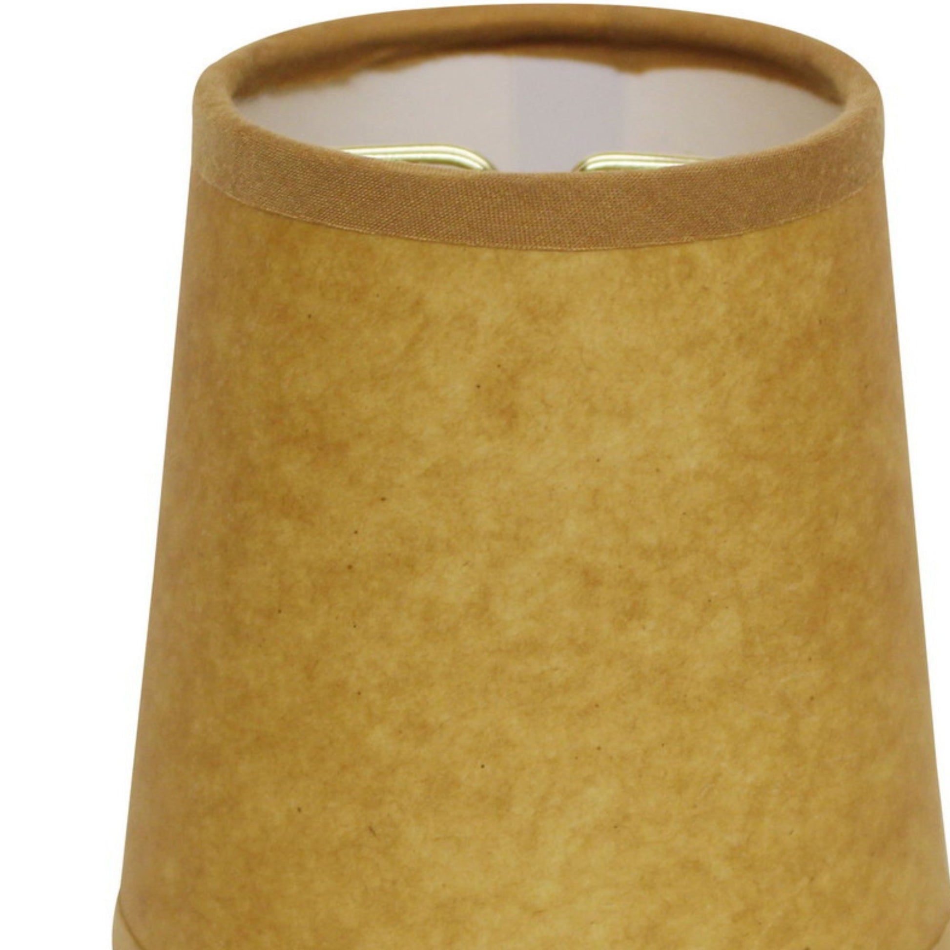 Slant Hardback Chandelier Lampshade with Flame Clip yellow-paper