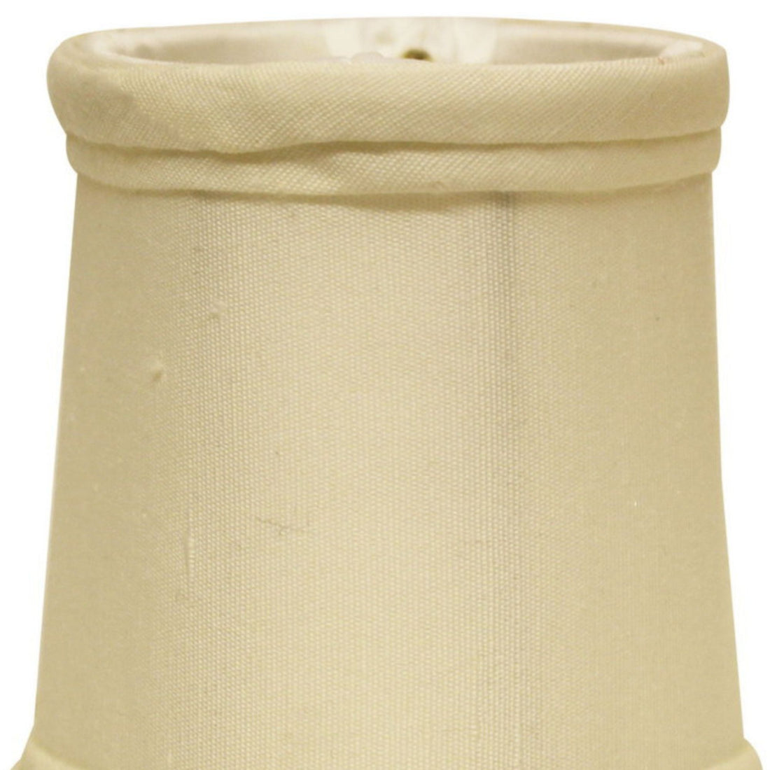 Slant Tissue Shantung Chandelier Lampshade with Flame white-tissue shantung