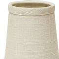 Slant Hardback Chandelier Lampshade with Flame Clip off white-linen