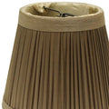 Slant Pencil Pleat Chandelier Lampshade with Flame grey-taffeta