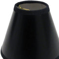 Slant Hardback Chandelier Lampshade with Flame Clip black white-parchment