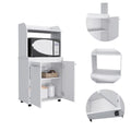 Rockford Kitchen Cart, Open Shelf, Double Door -