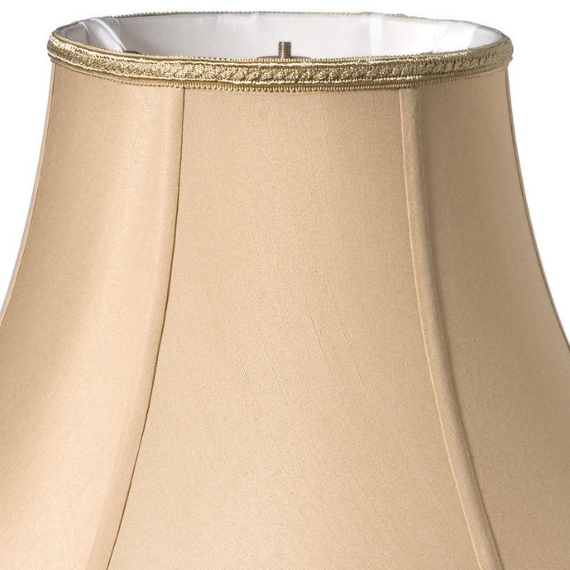 Slant Transitional Oval Softback Lampshade with Washer gold-shantung