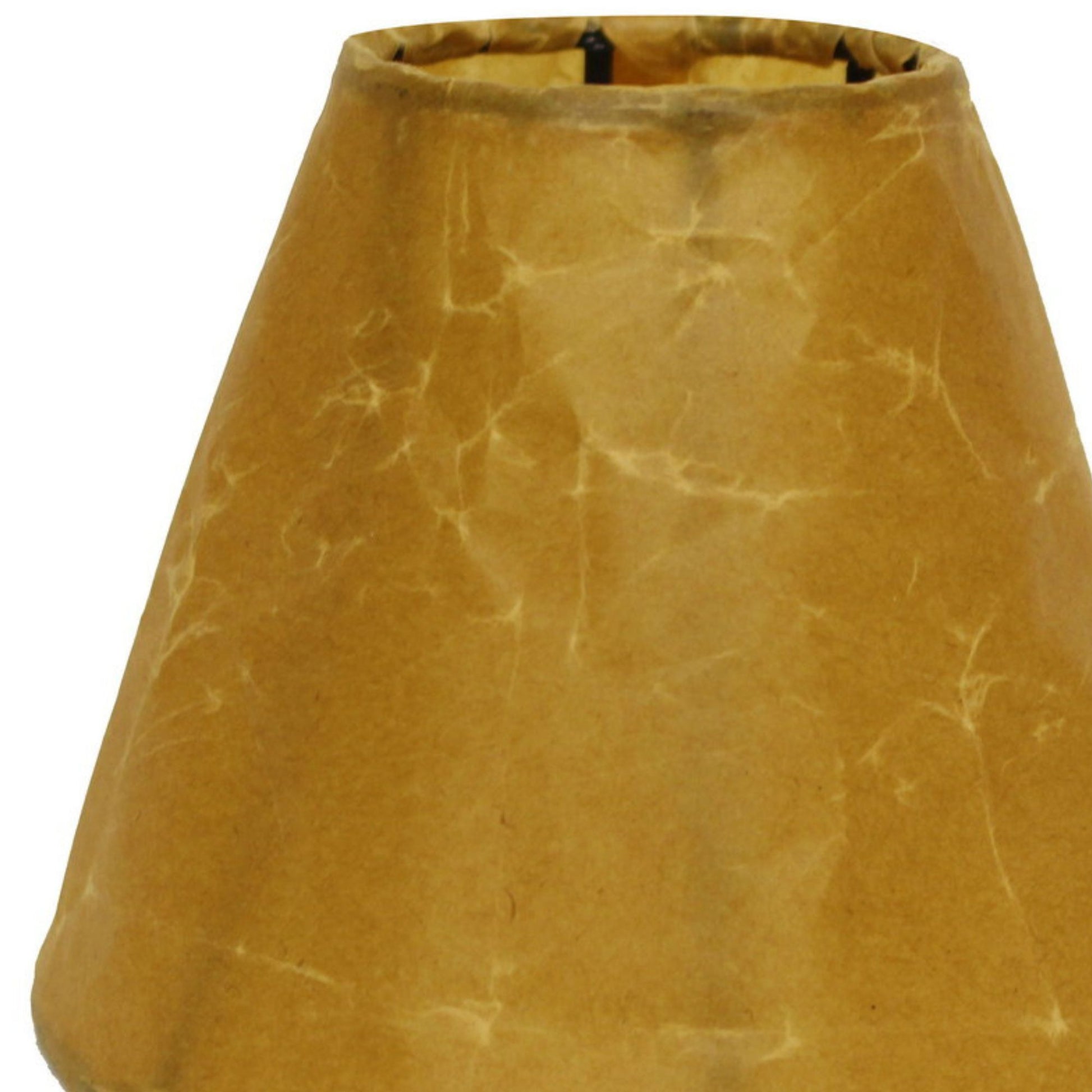 Slant Crinkle Paper Empire Chandelier Lampshade with brown-crinkle oil paper