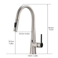 Touchless Kitchen Faucet,Hands Free Automatic Smart brushed nickel-kitchen-contemporary-ceramic-brass