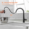 Touchless Kitchen Faucet,Hands Free Automatic Smart black-kitchen-contemporary-ceramic-brass