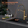 Touchless Kitchen Faucet,Hands Free Automatic Smart brushed gold-kitchen-contemporary-ceramic-brass