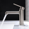 Brushed Nickel Bathroom Faucet For Sink 1 Hole -