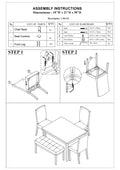 Classic Stylish Espresso Finish 5pc Dining Set Kitchen brown-wood-dining room-rectangular-dining table