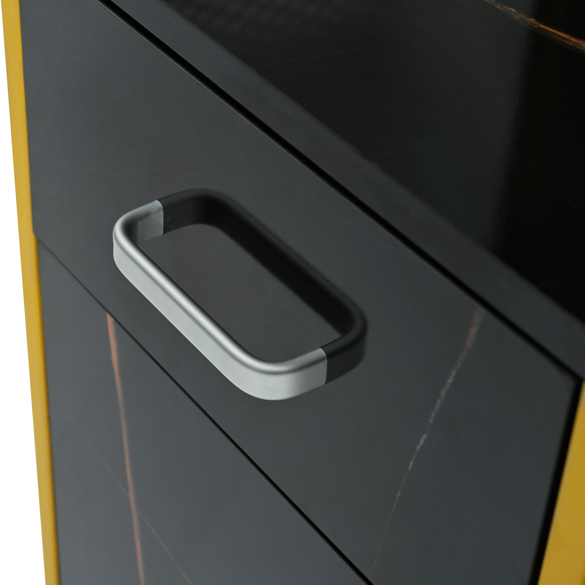 Locking Salon Storage Cabinet,Beauty Barber Salon gold+black-modern-mdf-mdf+metal