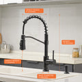 Touchless Kitchen Faucet,Hands Free Automatic Smart black-kitchen-contemporary-ceramic-brass