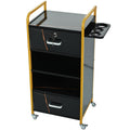 Locking Salon Storage Cabinet,Beauty Barber Salon gold+black-modern-mdf-mdf+metal