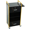 Locking Salon Storage Cabinet,Beauty Barber Salon gold+black-modern-mdf-mdf+metal