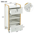 Locking Salon Storage Cabinet,Beauty Barber Salon gold+white-modern-mdf-mdf+metal