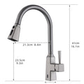 Touchless Kitchen Faucet,Hands Free Automatic Smart brushed nickel-kitchen-contemporary-ceramic-brass