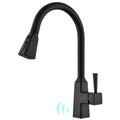 Touchless Kitchen Faucet,Hands Free Automatic Smart black-kitchen-contemporary-ceramic-brass