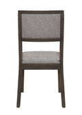 2pc Transitional Dining Side Chair with Upholstered brown-dining room-contemporary-farmhouse-dining