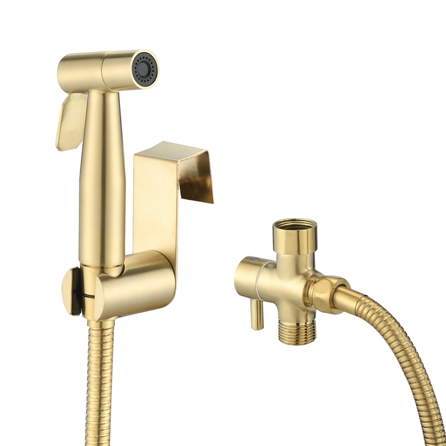 Bidet Sprayer for Toilet, Handheld Cloth Diaper brushed gold-metal