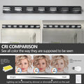 LED Modern Black Vanity Lights, 7 Lights Acrylic Matte black-modern-abs