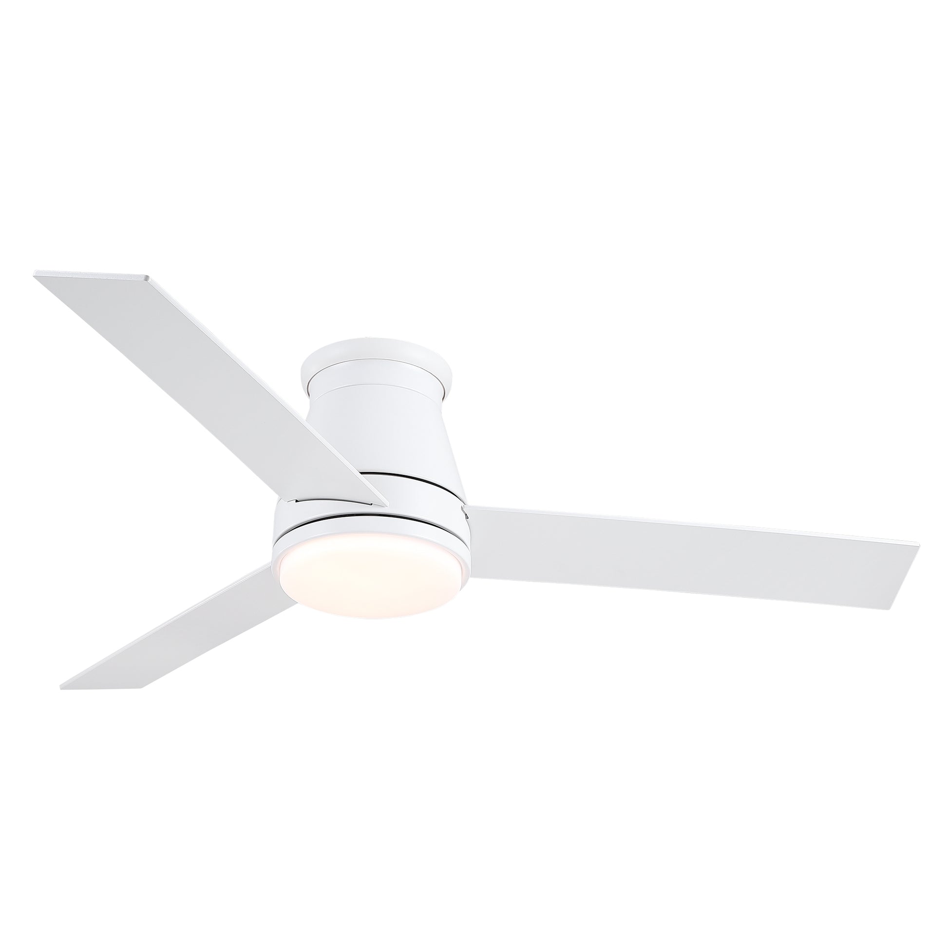 48" White Blades Lowe Profile Ceiling Fans with