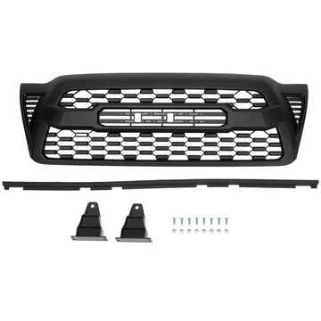 Matte Black Front Bumper Hood Grille Grill Fit