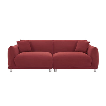 Loveseat Sofa Couch for Modern Living Room,2 Seater red-polyester