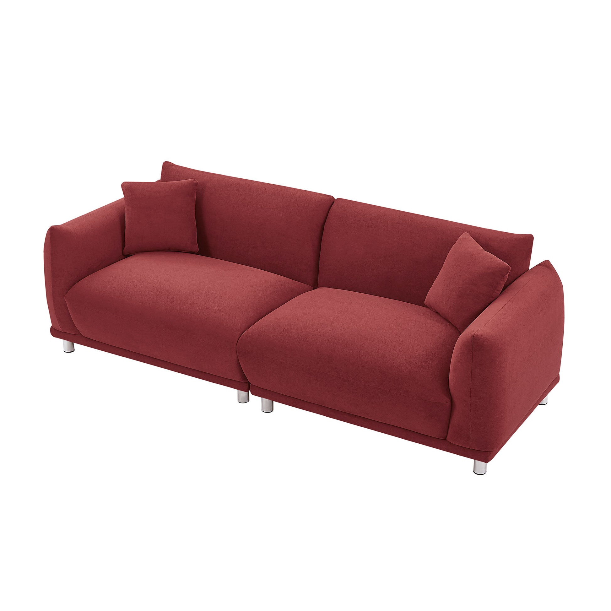 Loveseat Sofa Couch for Modern Living Room,2 Seater red-polyester