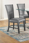 2pc Contemporary Glam Upholstered Dining Side Chair gray-dining room-contemporary-farmhouse-dining