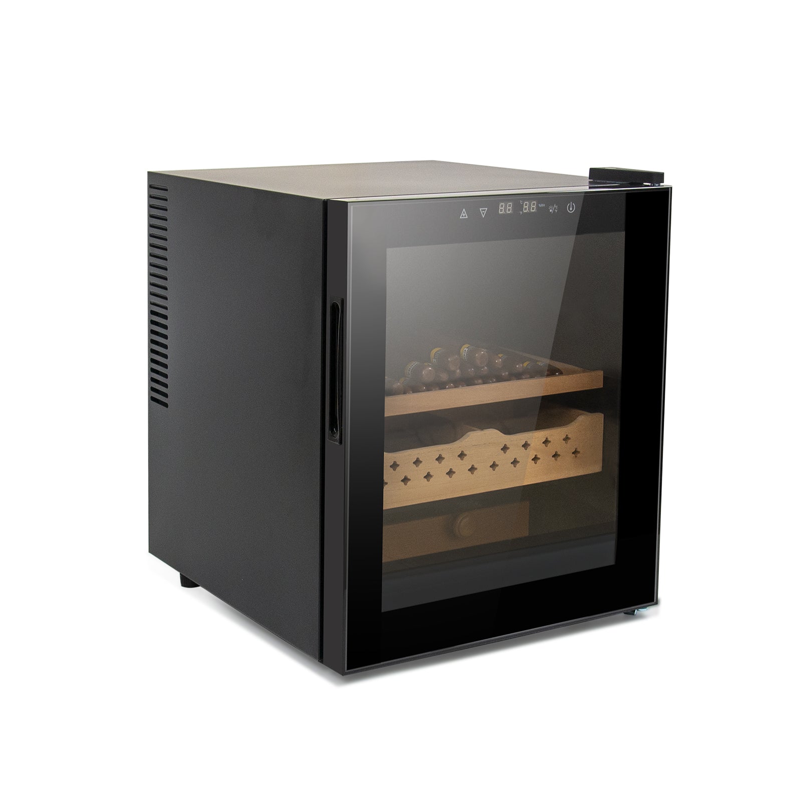 50L Cigar Humidors with 3 IN 1 Cooling, Heating & black-steel