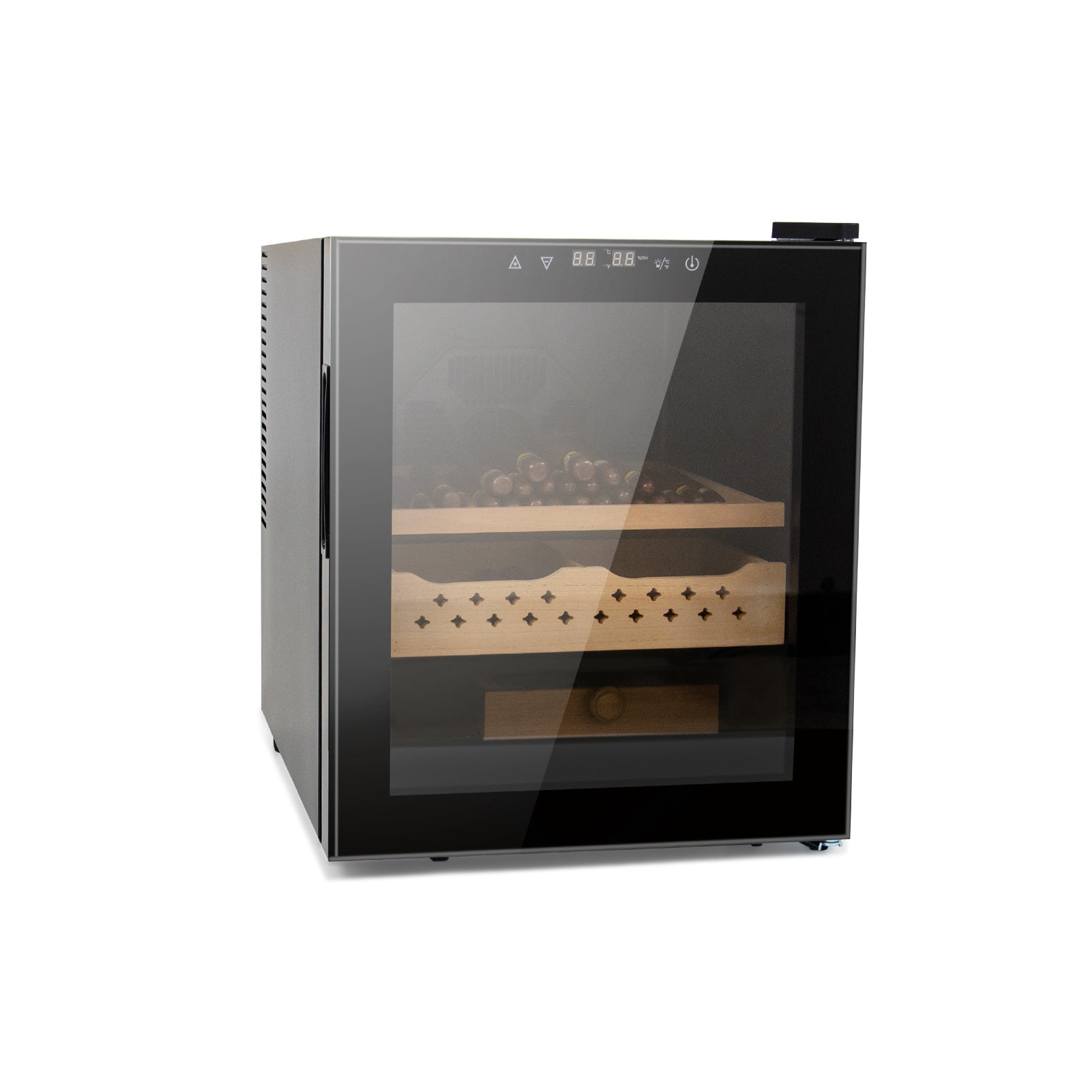 50L Cigar Humidors with 3 IN 1 Cooling, Heating & black-steel