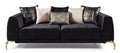 Majestic Shiny Thick Velvet Fabric Upholstered Sofa black-velvet-wood-primary living