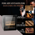 50L Cigar Humidors with 3 IN 1 Cooling, Heating & black-steel